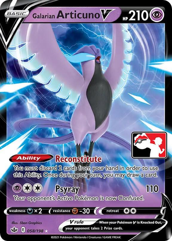 Chilling Reign Galarian Articuno V [Prize-Pack] Pokémon card